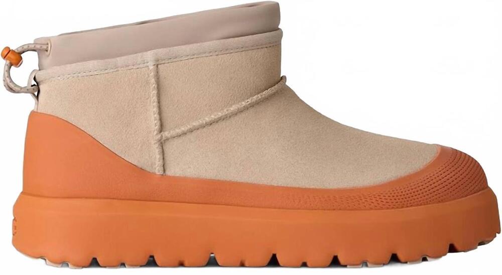 NEW UGG men's tasman weather hybrid shoe in moonlight / dark apricot